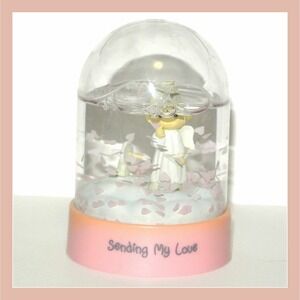 Precious Moments "Sending My‎ Love" Angel Water Globe Snow Globe Birthday Gift